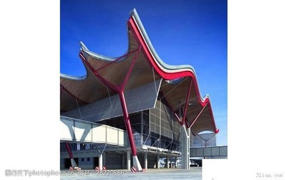 3D车站建筑模型